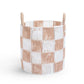 Avery Row Checkerboard Storage Basket - Medium - Nude