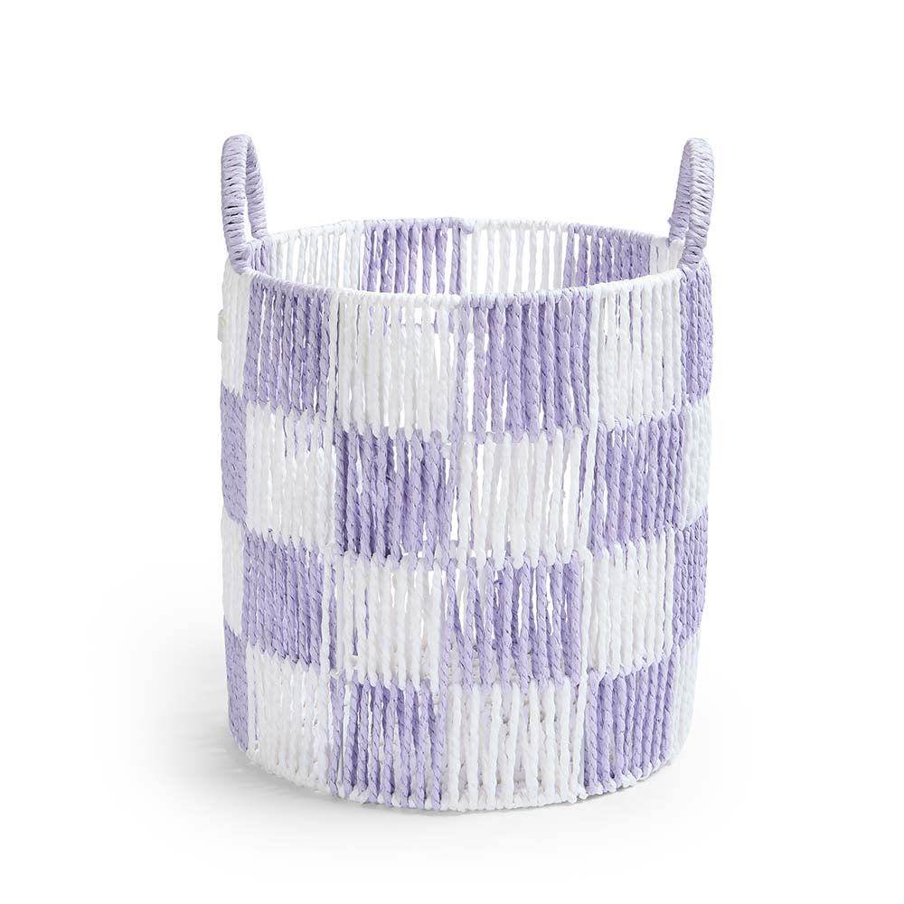 Avery Row Checkerboard Storage Basket - Medium - Lilac
