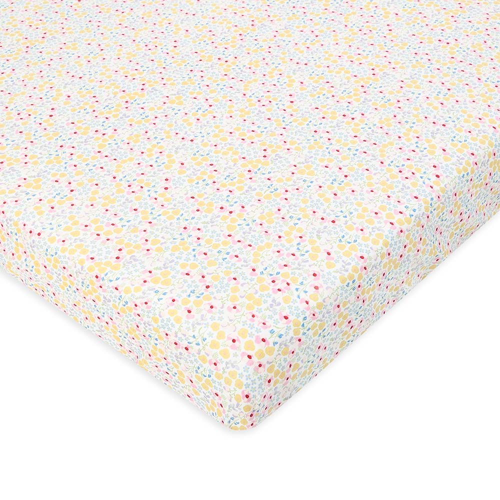 Avery Row Cotbed Fitted Sheet - Wildflower Garden