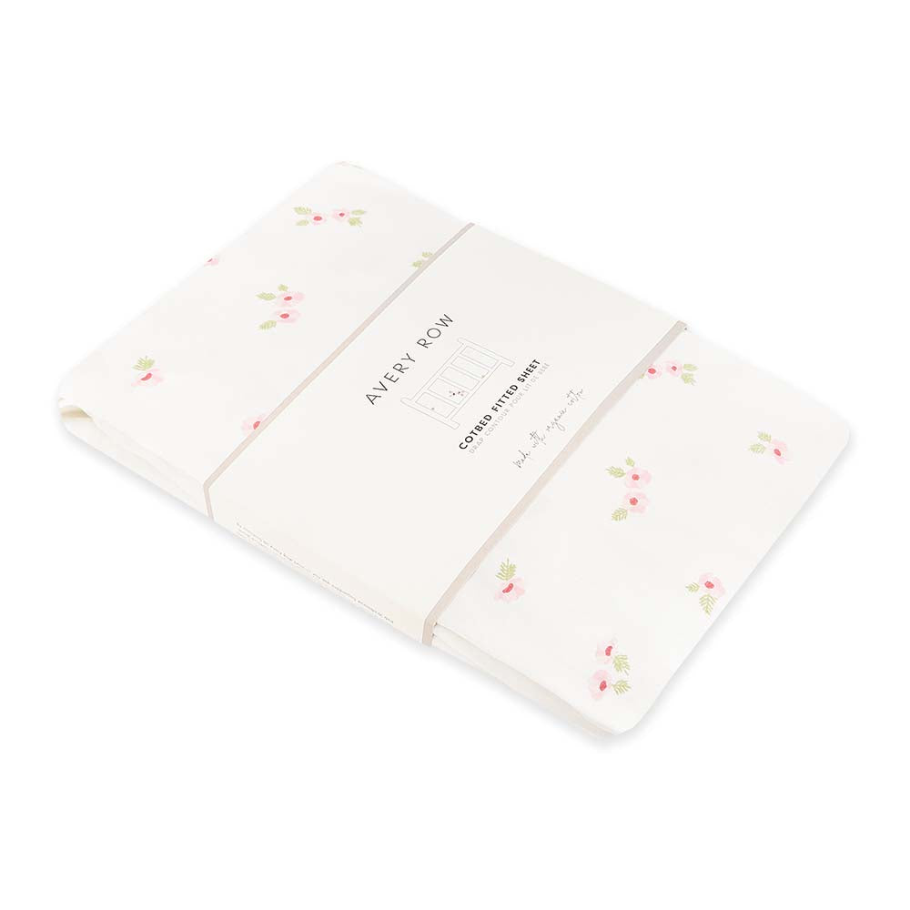 Avery Row Cotbed Fitted Sheet - Anemone