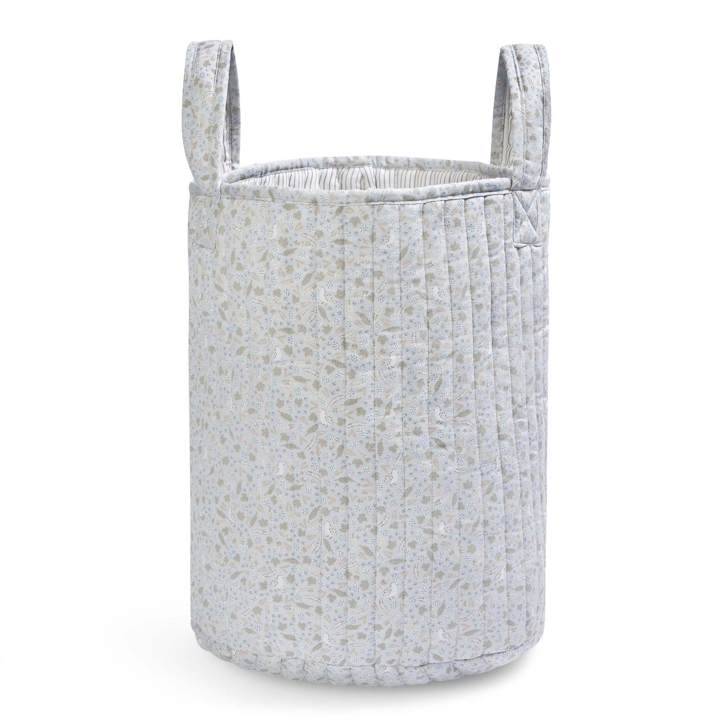 Avery Row Large Quilted Storage Basket - Nature Trail/Stripe