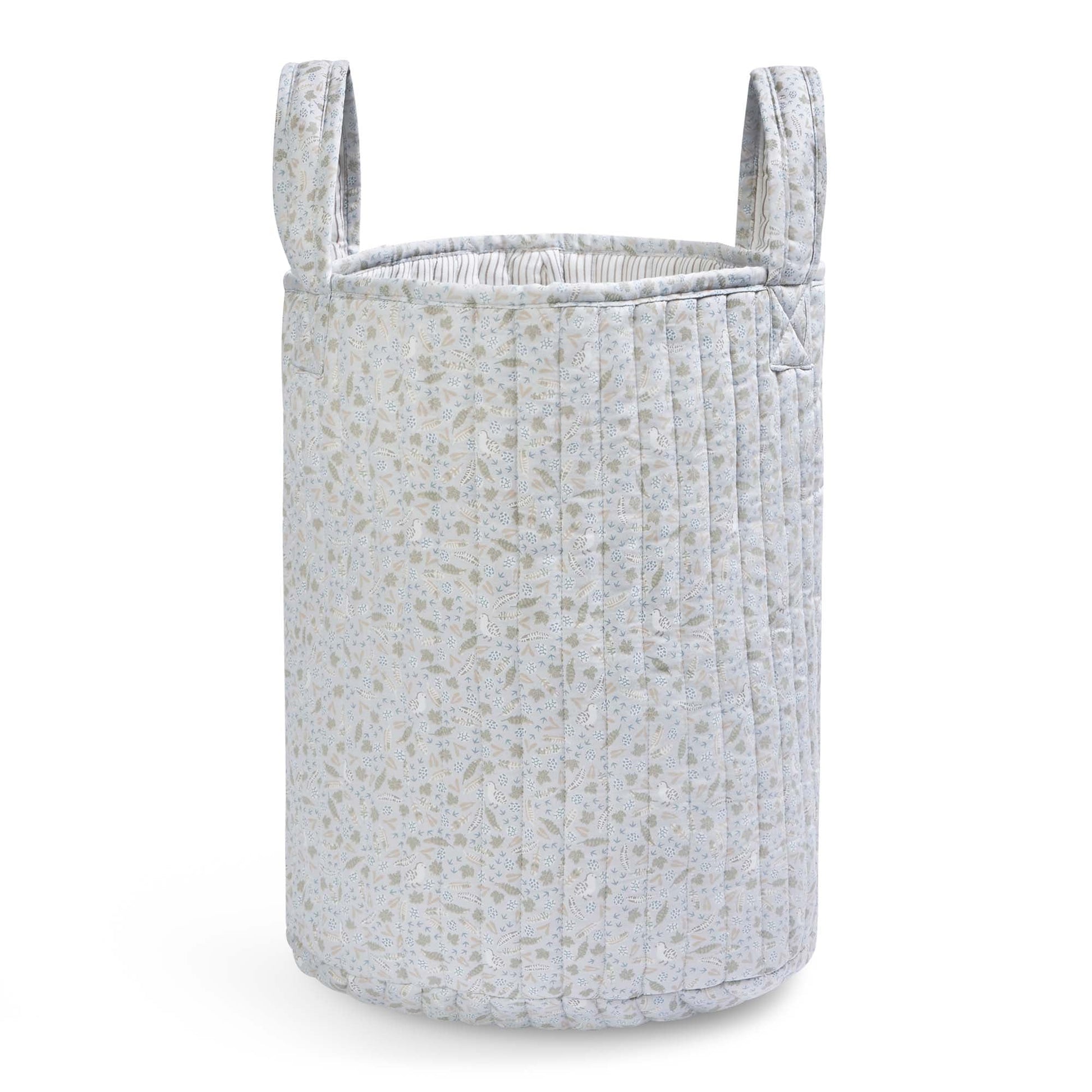 Avery Row Large Quilted Storage Basket - Nature Trail/Stripe