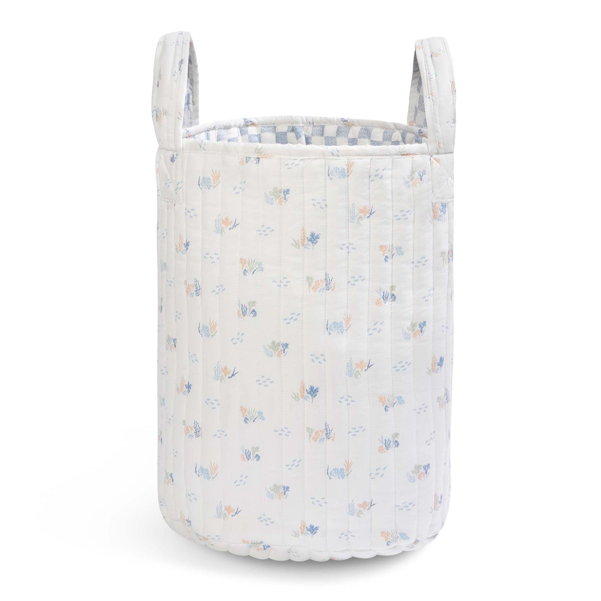 Avery Row Large Quilted Storage Basket - Coastline