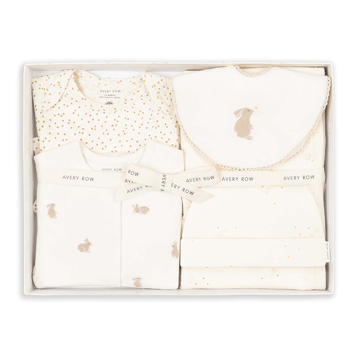 Avery Row New Baby Starter Gift Set - Bunnies/Daisy Meadow/Wild Chamomile