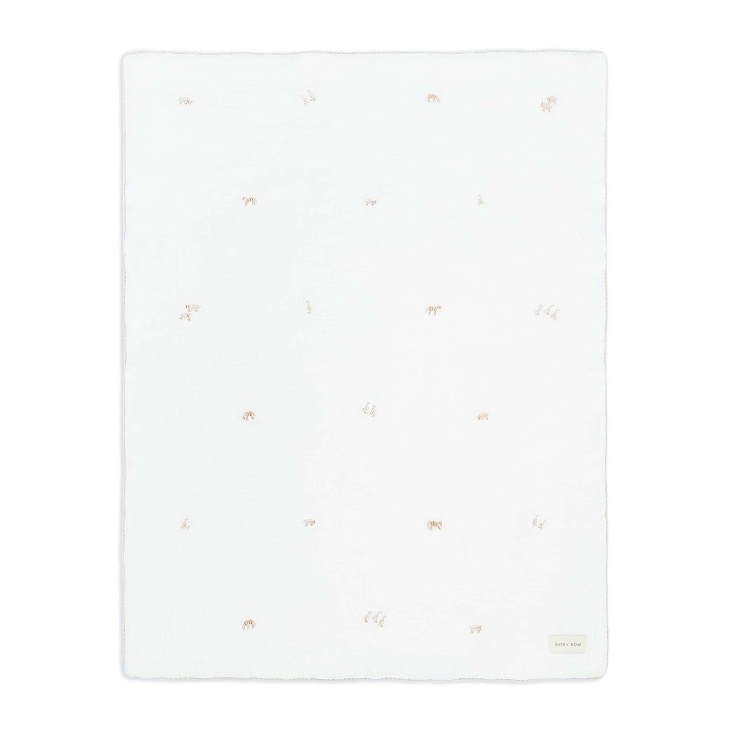Avery Row Embroidered Muslin Blanket - Little Farm