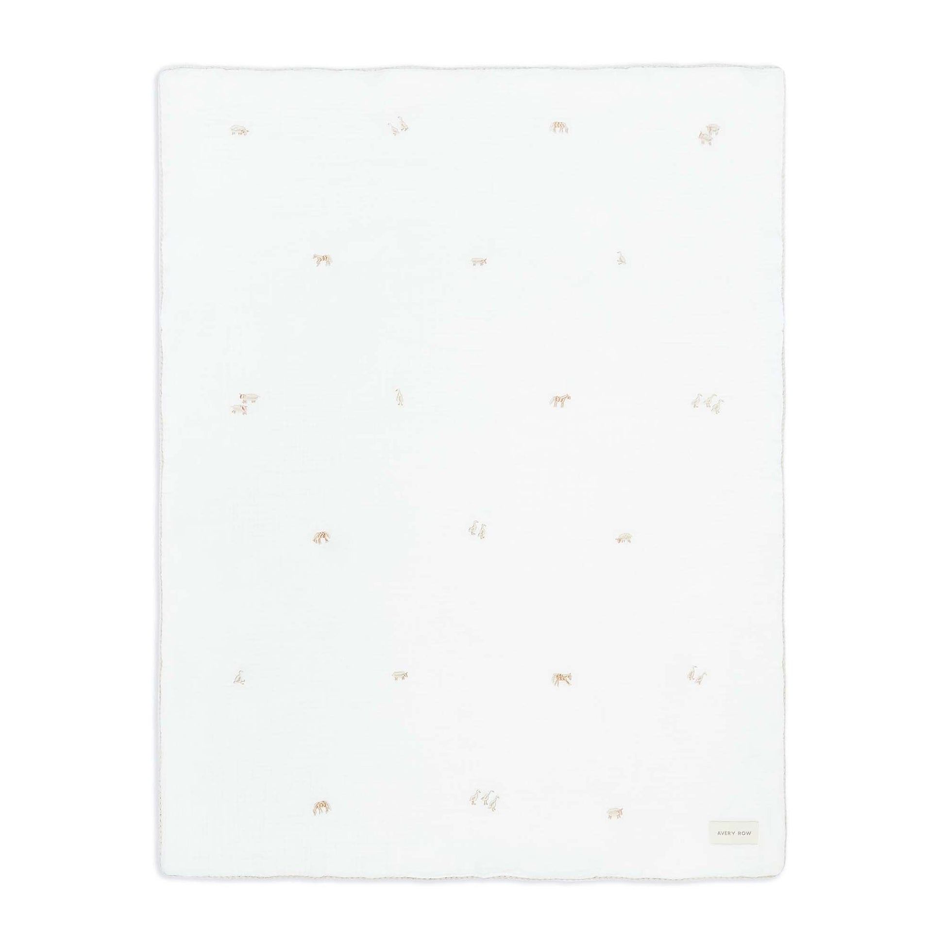 Avery Row Embroidered Muslin Blanket - Little Farm