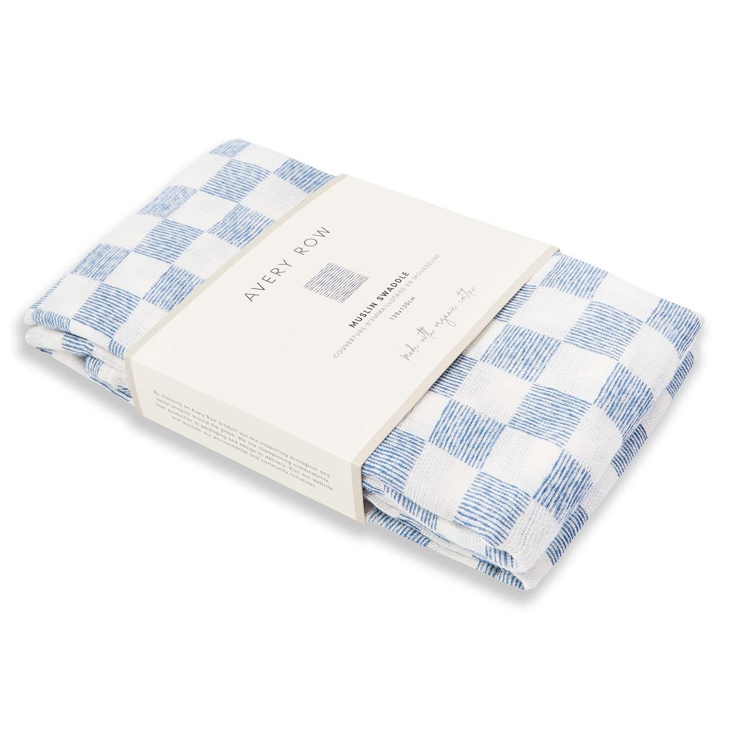 Avery Row Organic Baby Muslin Swaddle - Waves