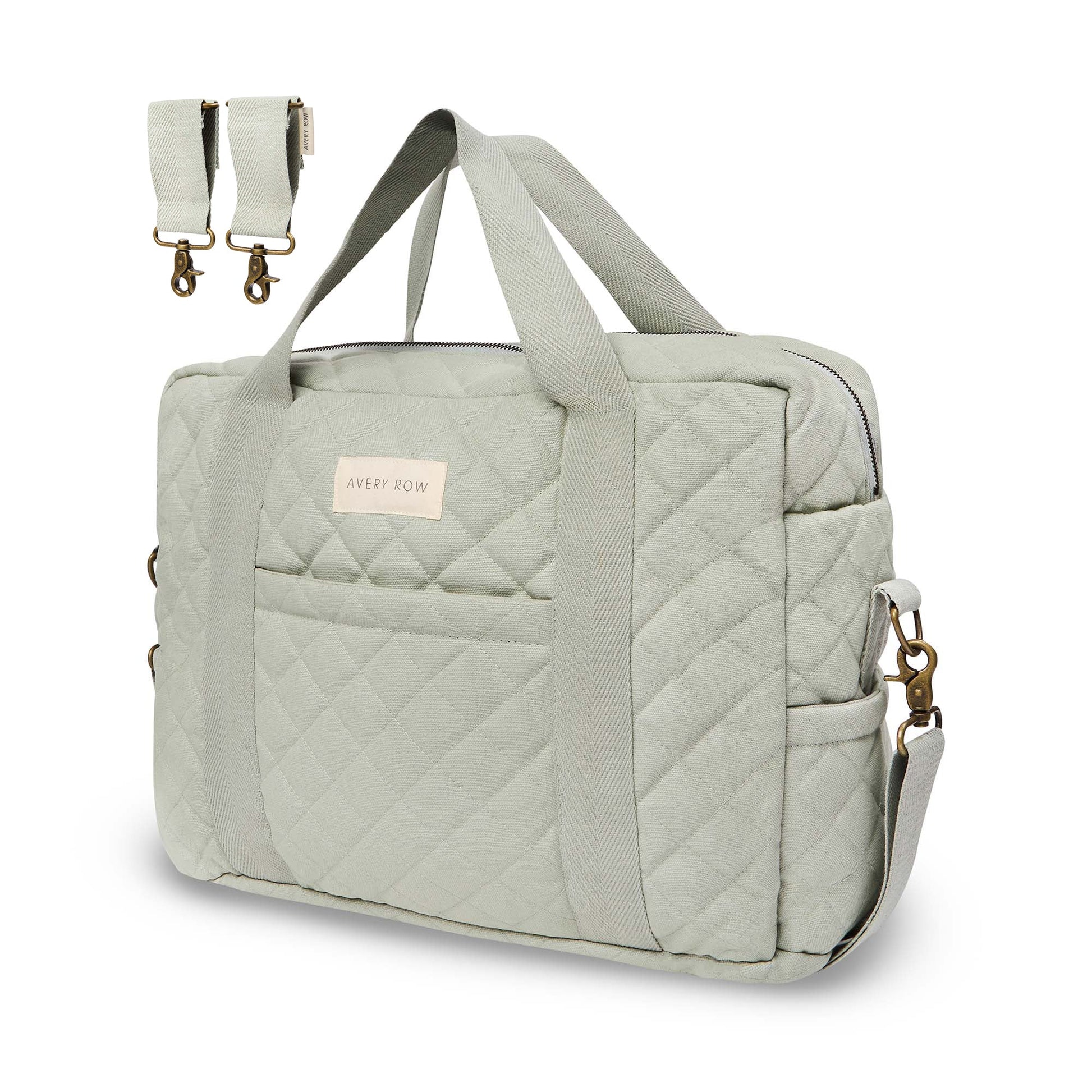 Avery Row Baby Changing Bag with Pram Clips - Sage