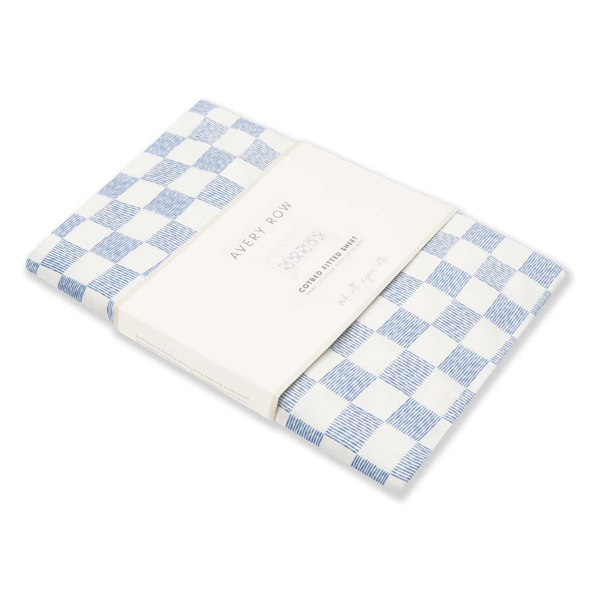 Avery Row Cotbed Fitted Sheet - Waves