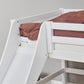 Hoppekids Eco Dream Mid Sleeper Bed with Slide - White (2 Sizes Available)