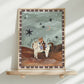 Lion & The Pear Desert Cowboy Horse Art Print