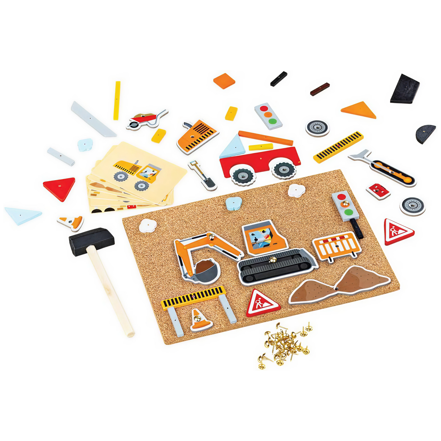 Bigjigs Deluxe Pin-a-shape Set - Construction