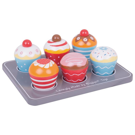 Bigjigs Wooden Toy Muffin Tray