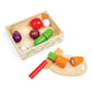 Bigjigs Wooden Toy Cutting Veg Crate