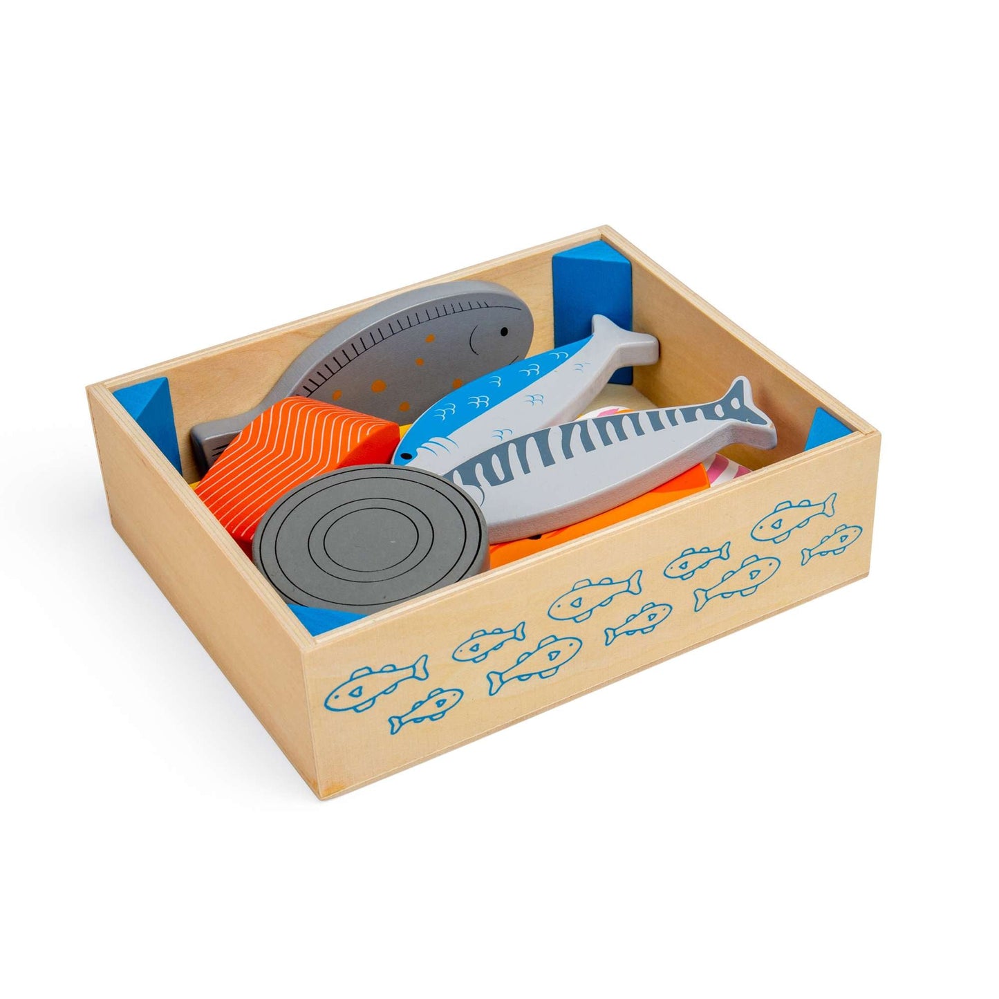 Bigjigs Wooden Toy Fish Crate