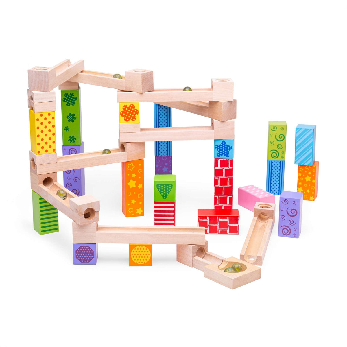 Bigjigs Wooden Marble Run Set