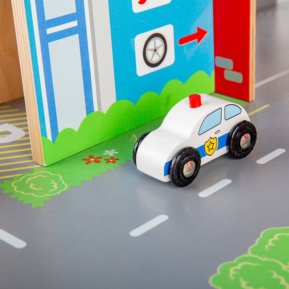 Bigjigs Wooden Garage Toy Bundle