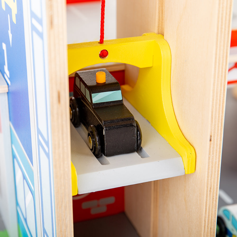 Bigjigs Wooden Garage Toy Bundle