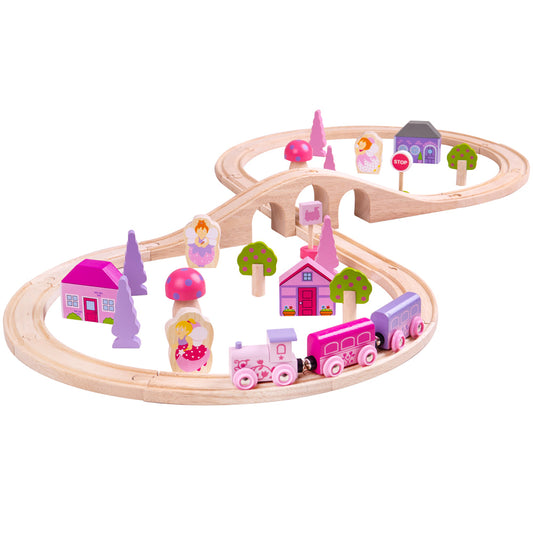Bigjigs Rail Wooden Fairy Figure of Eight Train Set