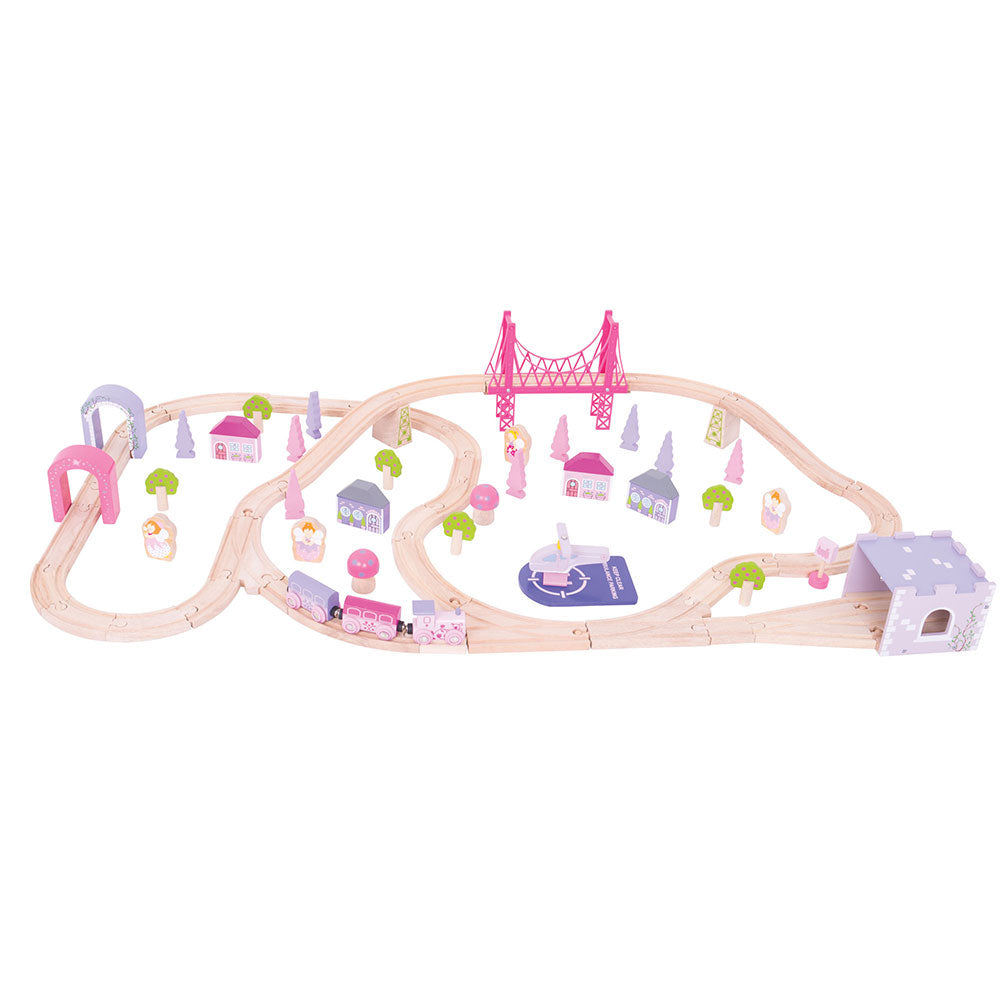 Bigjigs Rail Wooden Fairy Town Train Set
