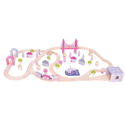 Bigjigs Rail Wooden Fairy Town Train Set