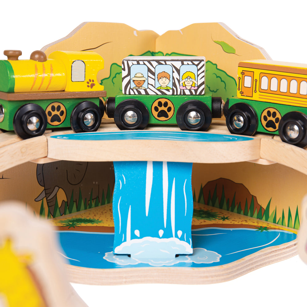 Bigjigs Rail Wooden Safari Train Set