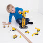 Bigjigs Rail Wooden Yellow Crane Construction Set