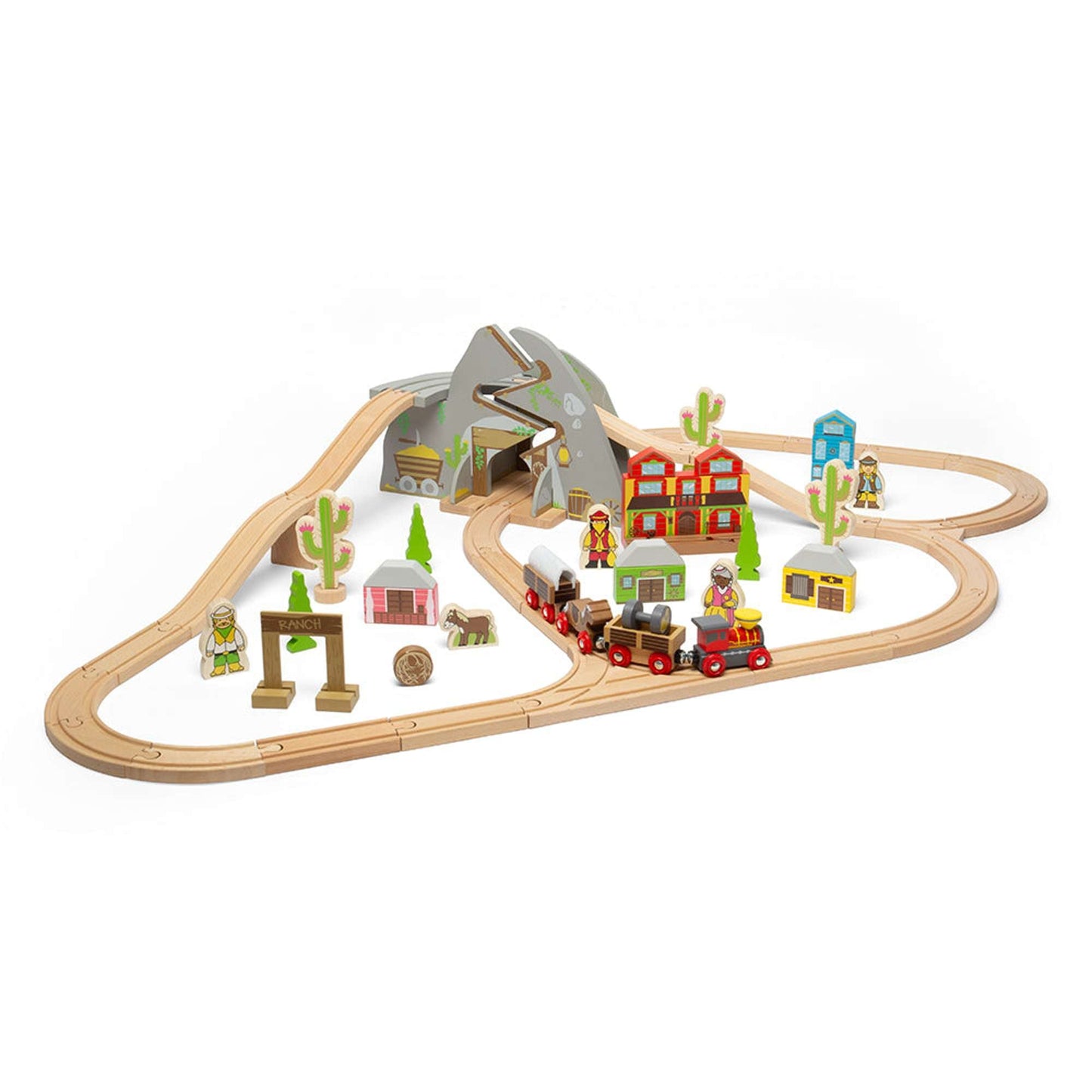 Bigjigs Wooden Wild West Train Set