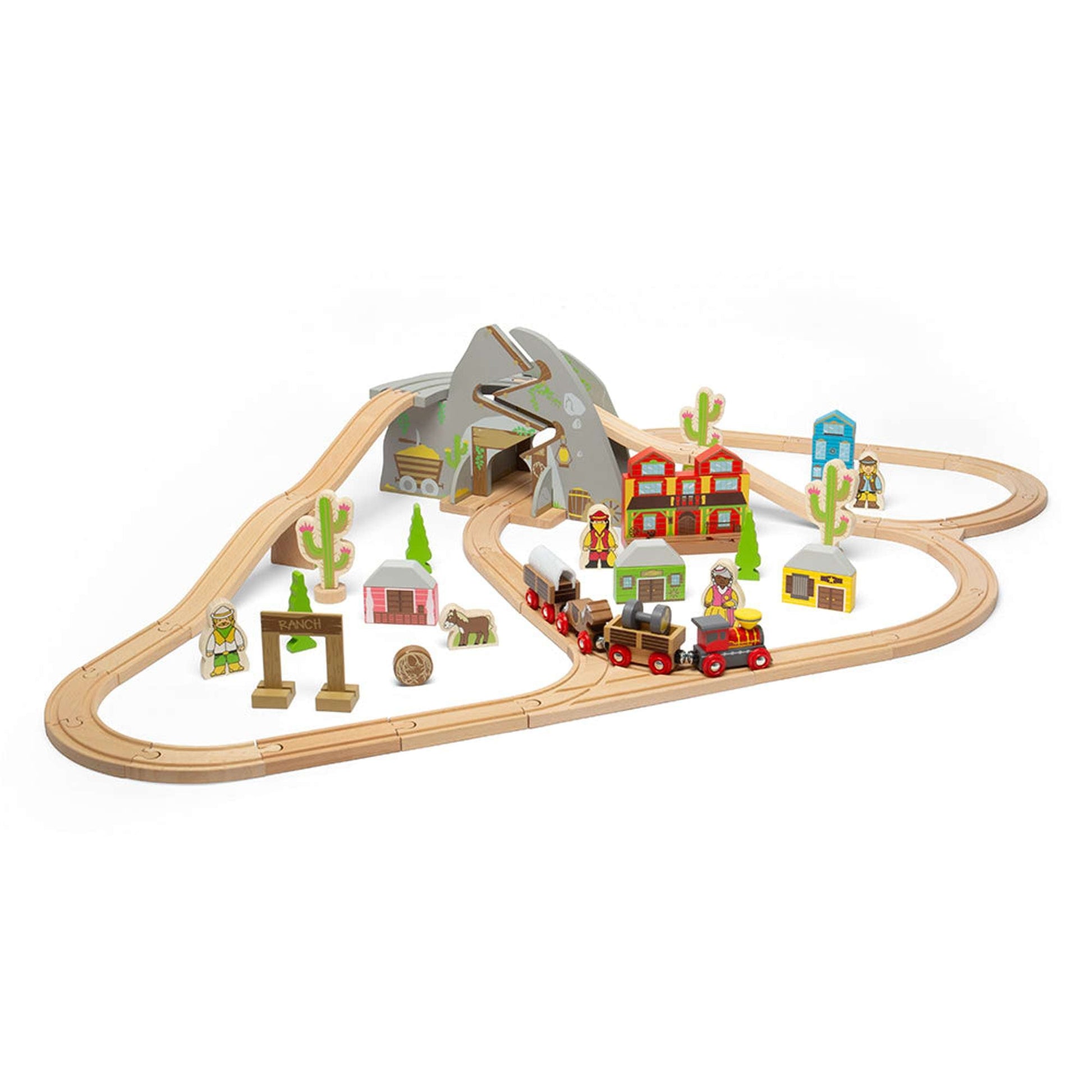 Bigjigs Wooden Wild West Train Set