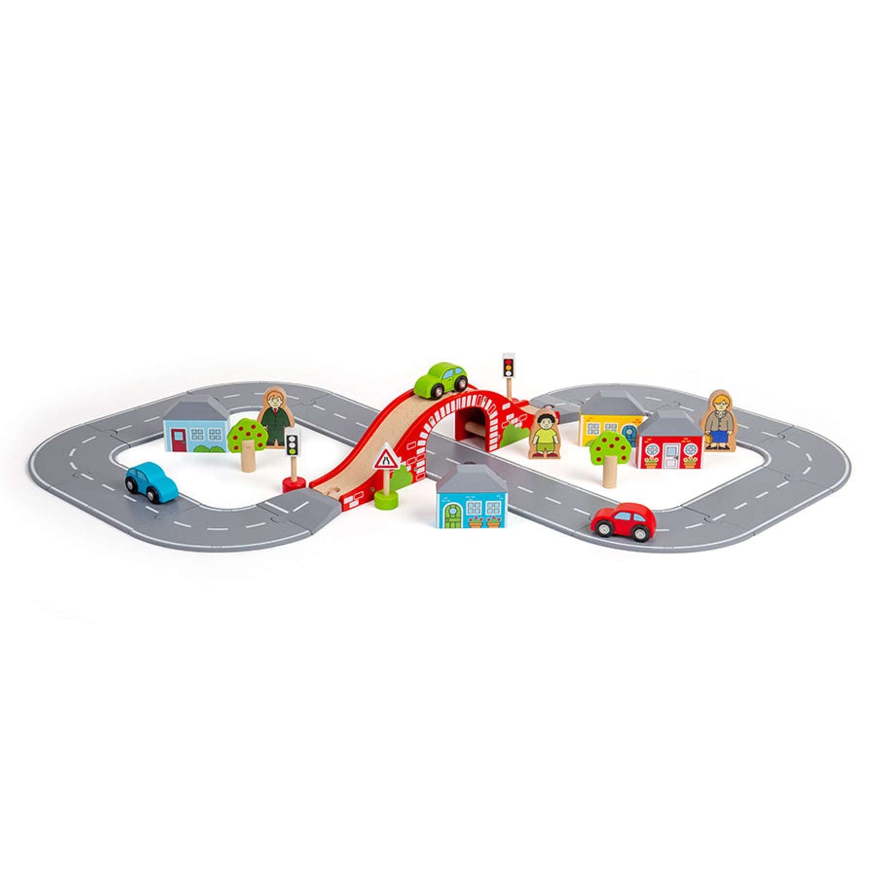 Bigjigs Rail Wooden Figure of 8 Roadway Set