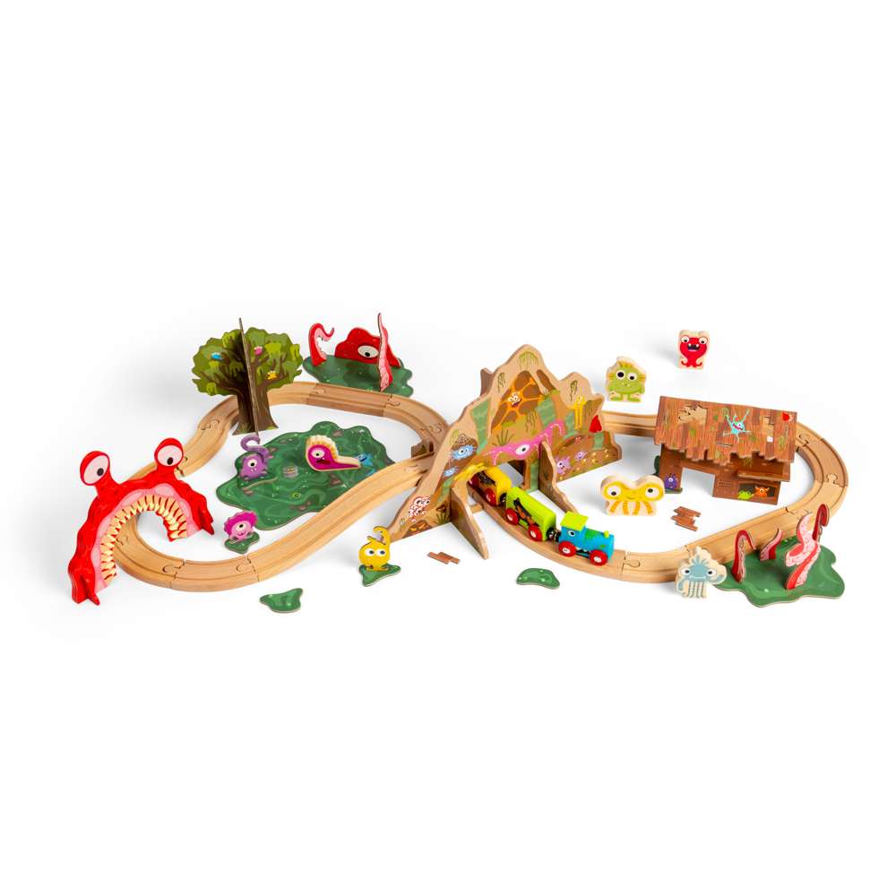 Bigjigs Wooden Monster Train Set
