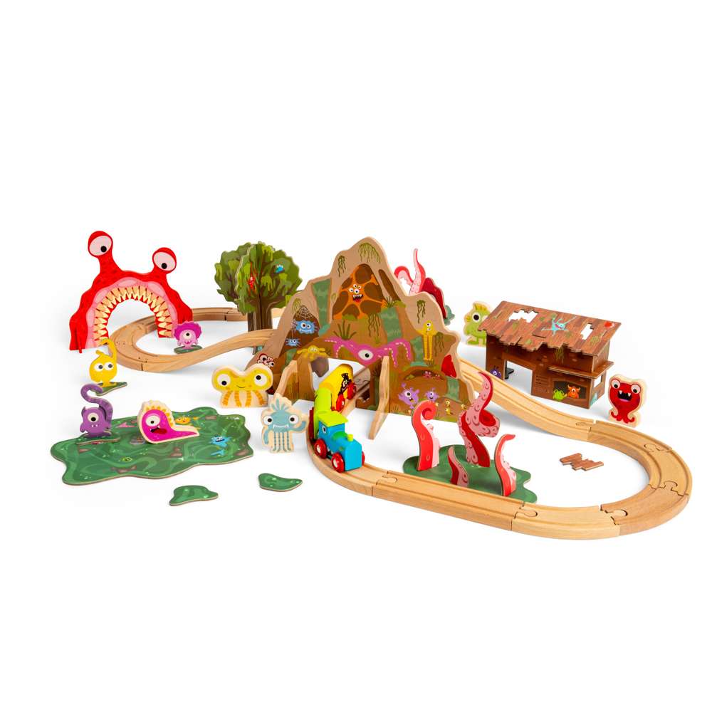 Bigjigs Wooden Monster Train Set