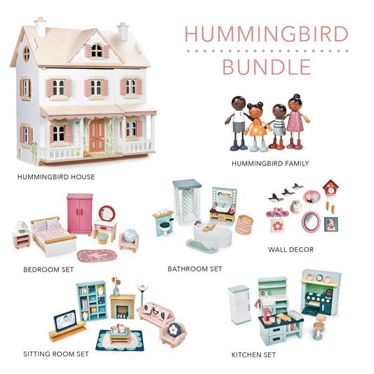 Tender Leaf Toys Hummingbird Doll House Play Bundle