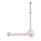 Pink children's scooter with a white background