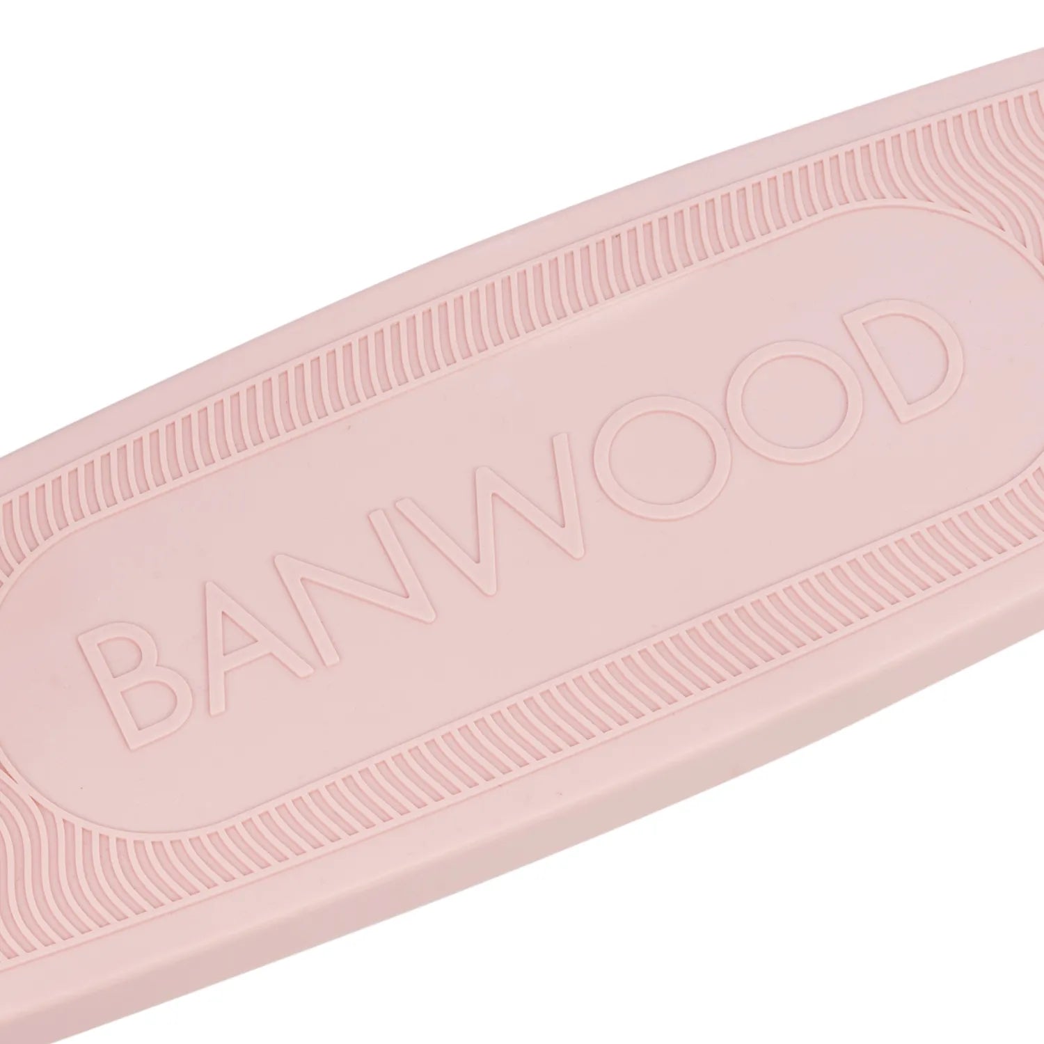 Pink scooter with 'Banwood' branding on a white background