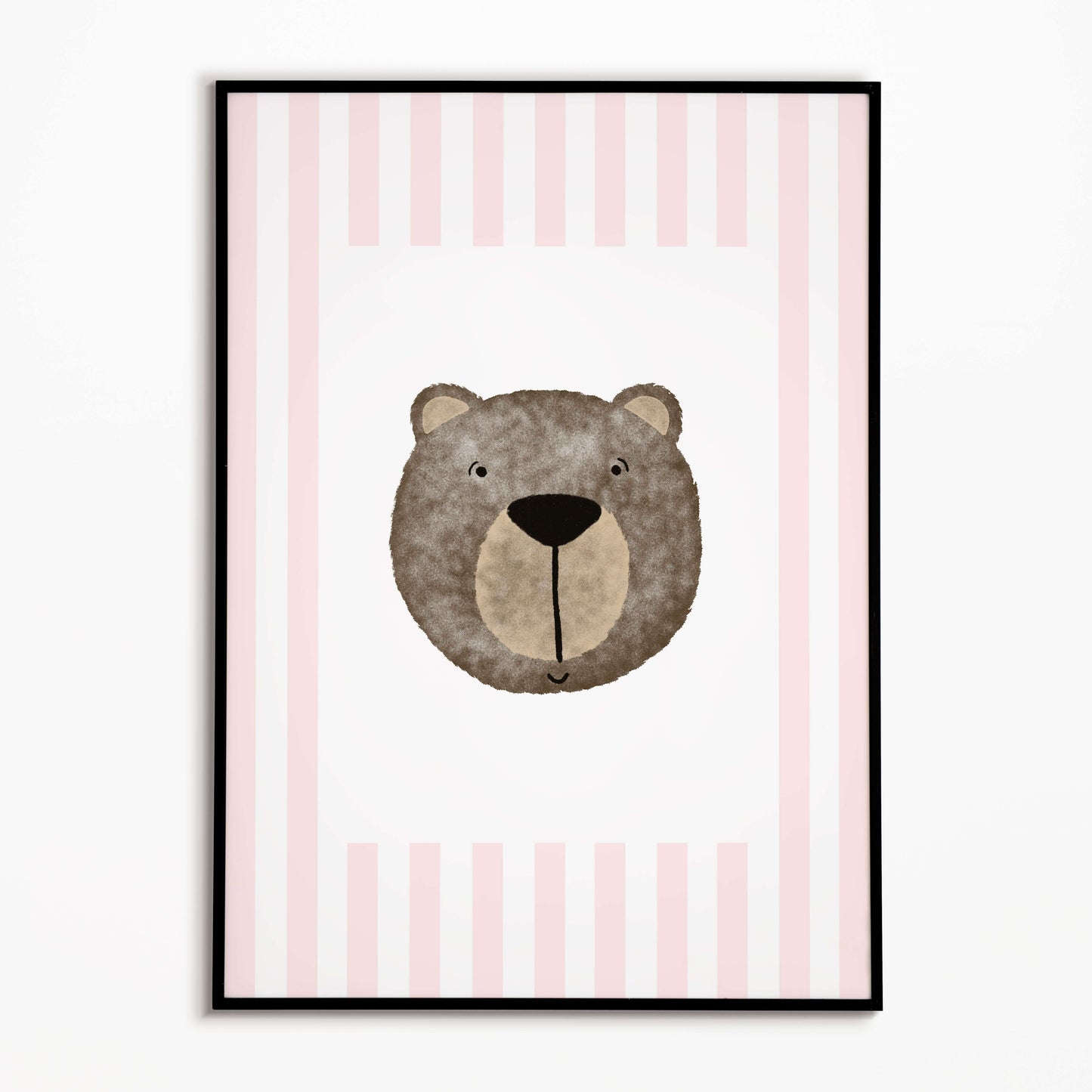 The Little Jones Bear Print - Pale Pink Stripes
