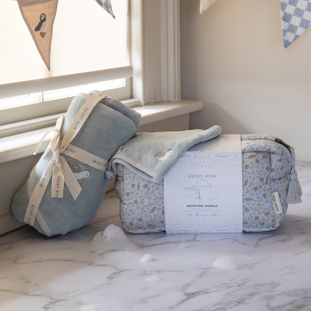 Avery Row Bathtime Bundle New Baby Gift Set - Nature Trail