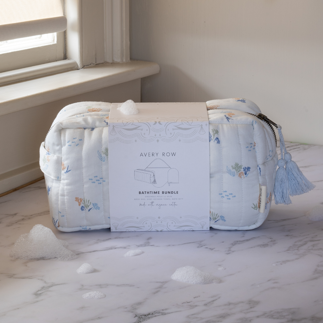 Avery Row Bathtime Bundle New Baby Gift Set - Coastline