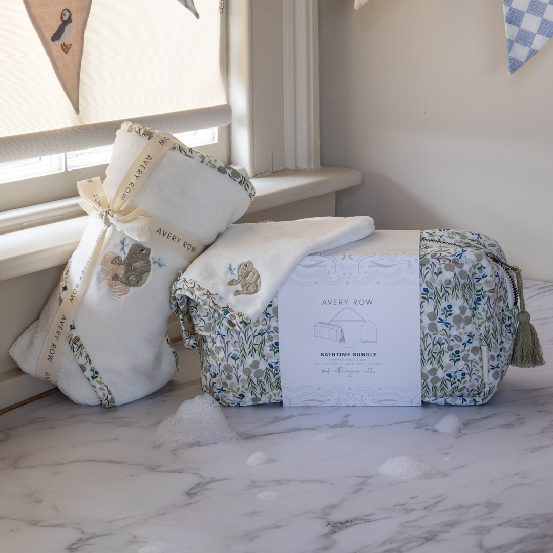Avery Row Bathtime Bundle New Baby Gift Set - Riverbank
