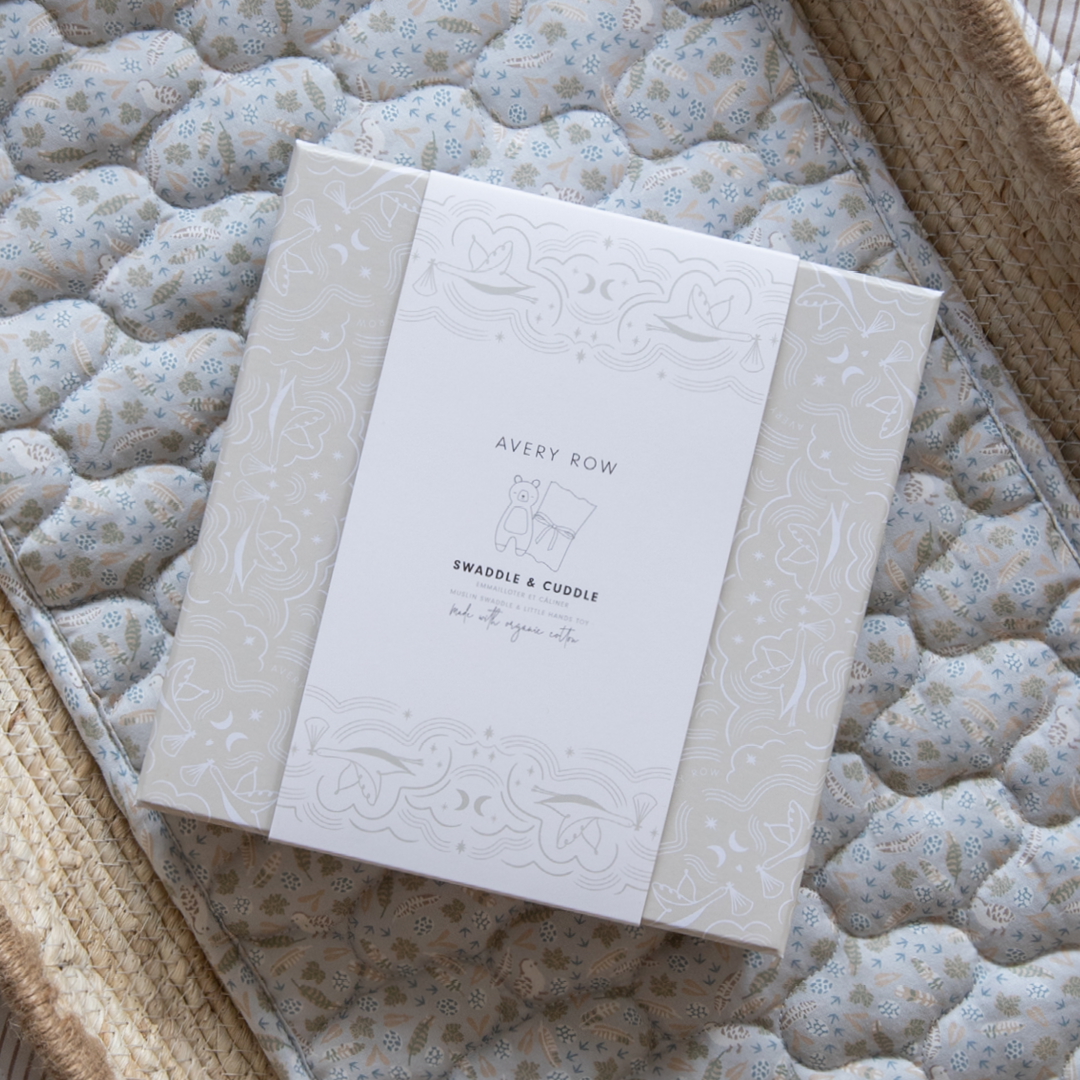 Avery Row Swaddle & Cuddle New Baby Gift Set - Nature Trail