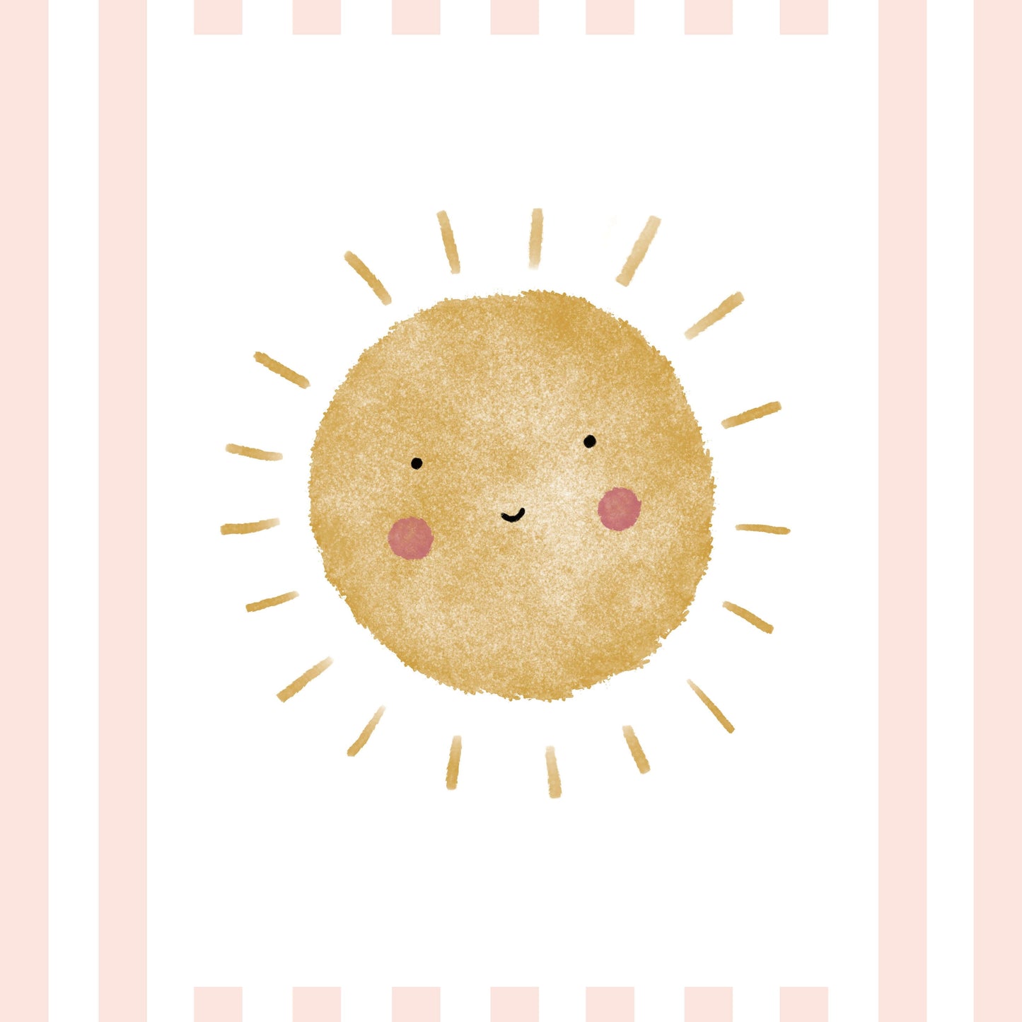 The Little Jones Sunshine Print - Pale Pink Stripes