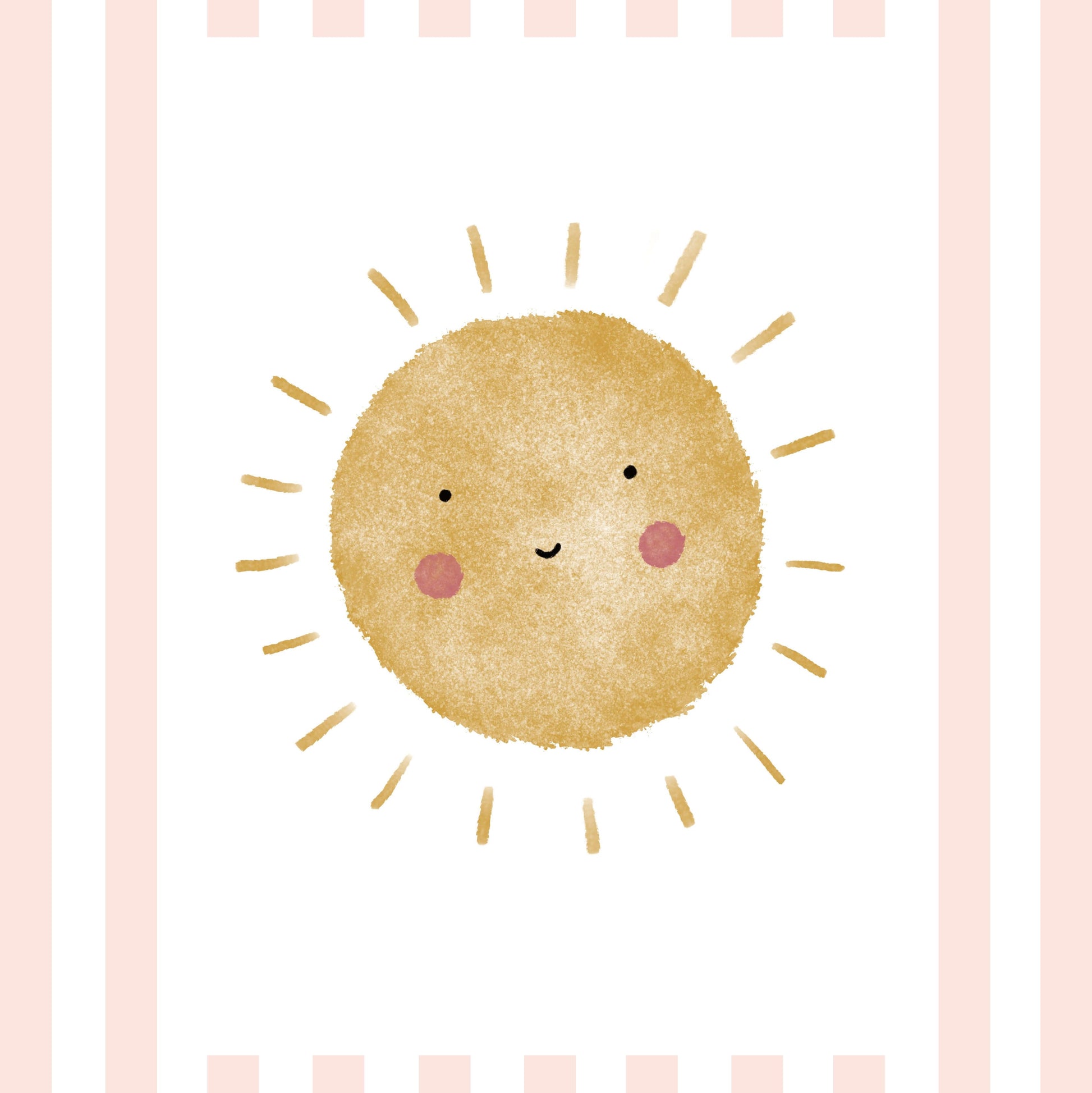 The Little Jones Sunshine Print - Pale Pink Stripes