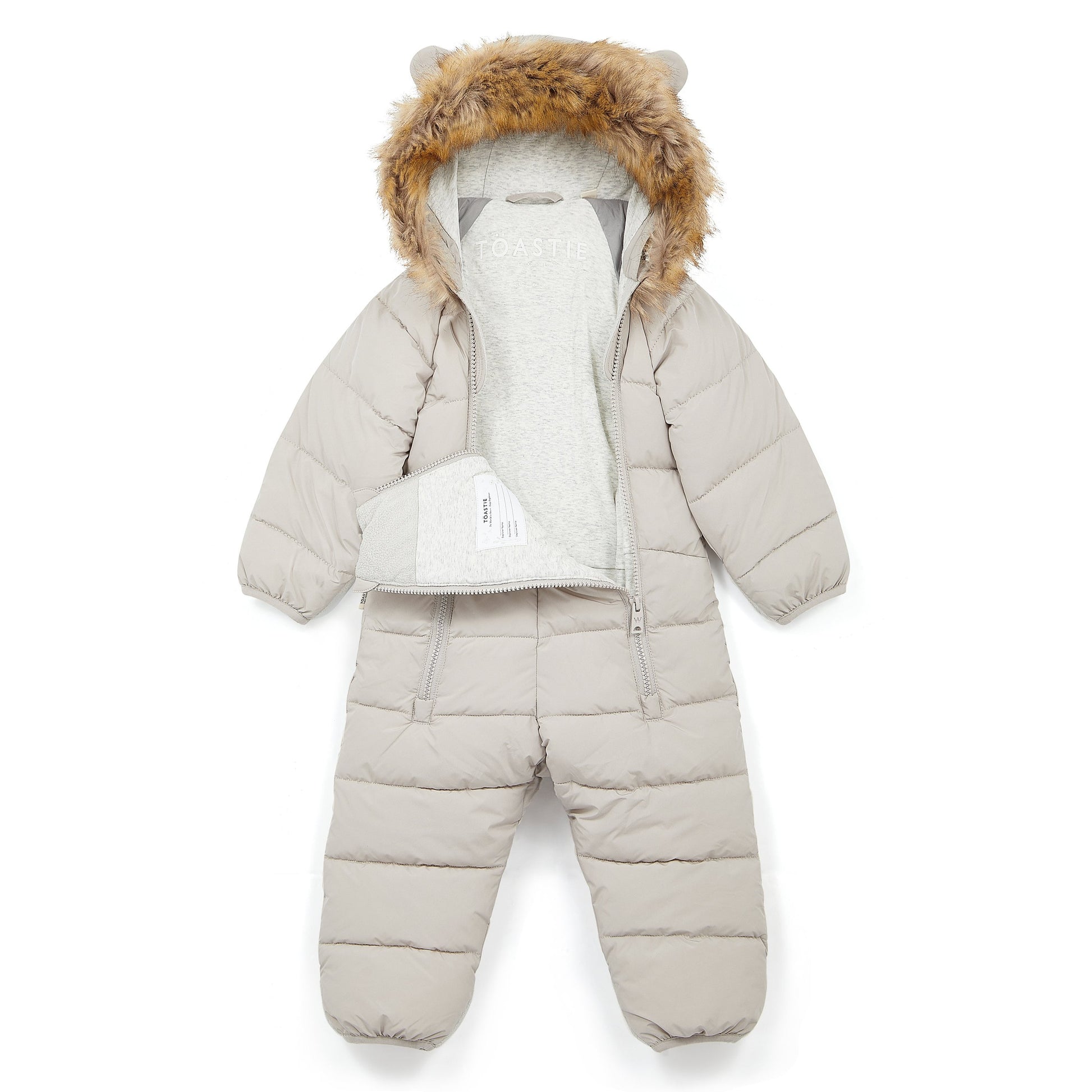 Toastie Kids Baby Quilted Onesie - Winter White