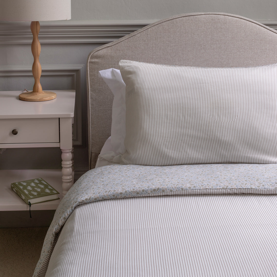 Avery Row Organic Cotton Single Bedding Set - Stripe