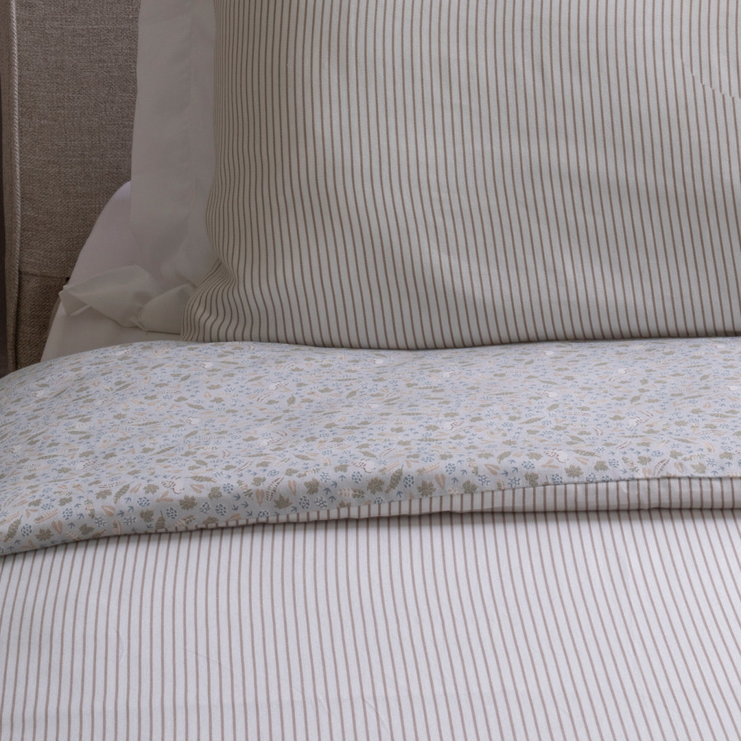 Avery Row Organic Cotton Single Bedding Set - Stripe