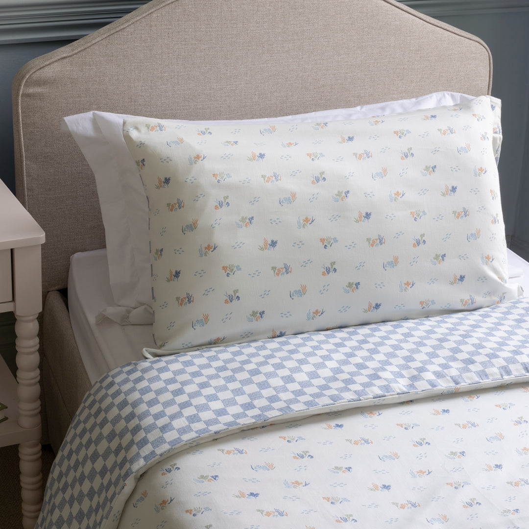 Avery Row Organic Cotton Single Bedding Set - Coastline