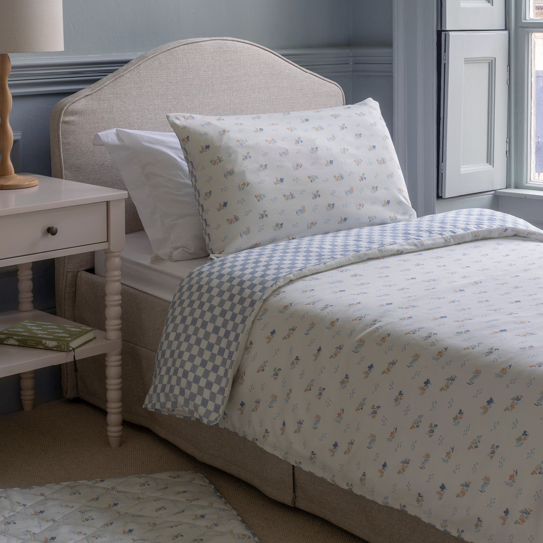 Avery Row Organic Cotton Single Bedding Set - Coastline