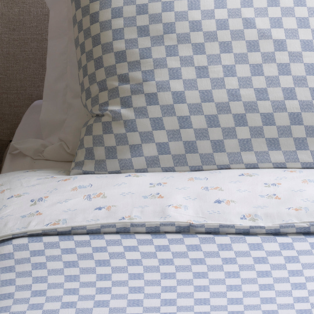 Avery Row Organic Cotton Single Bedding Set - Waves