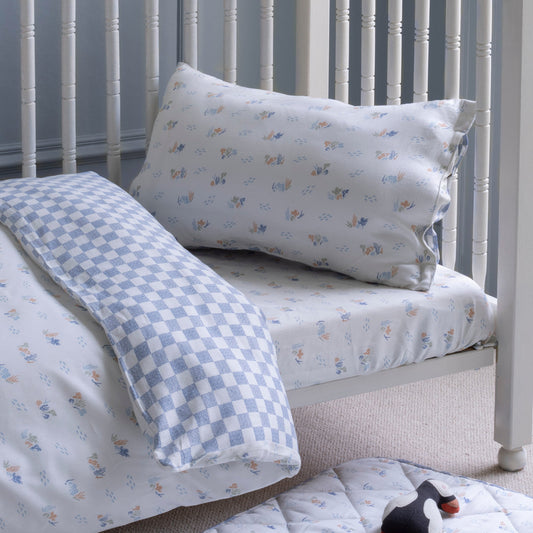 Avery Row Organic Cotton Cotbed Bedding Set - Coastline