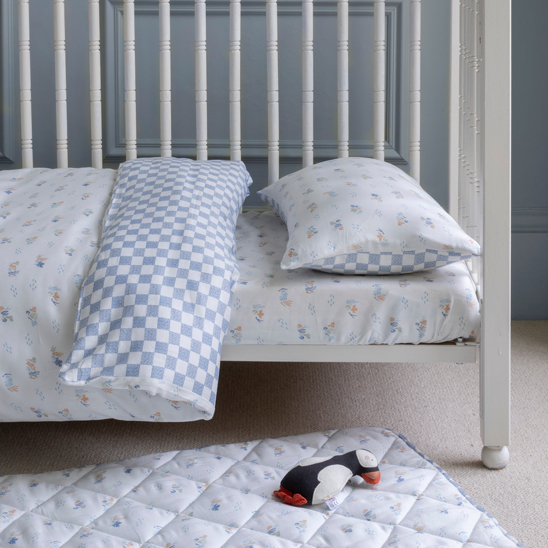 Avery Row Organic Cotton Cotbed Bedding Set - Coastline